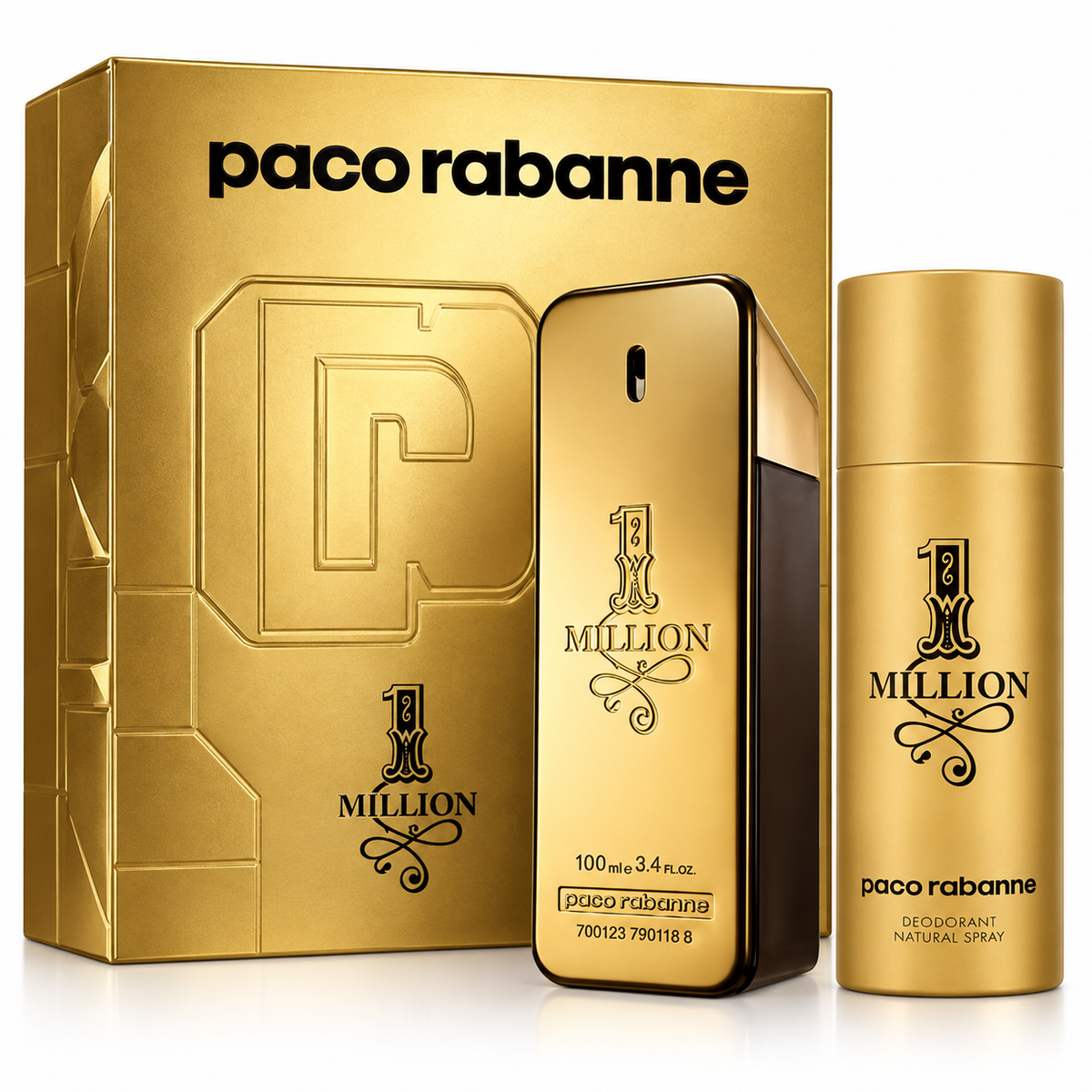 Paco Rabanne - Paco One Million 3.4 Edt Men + 3.4 S/G 3.4 oz | SKU CDP211